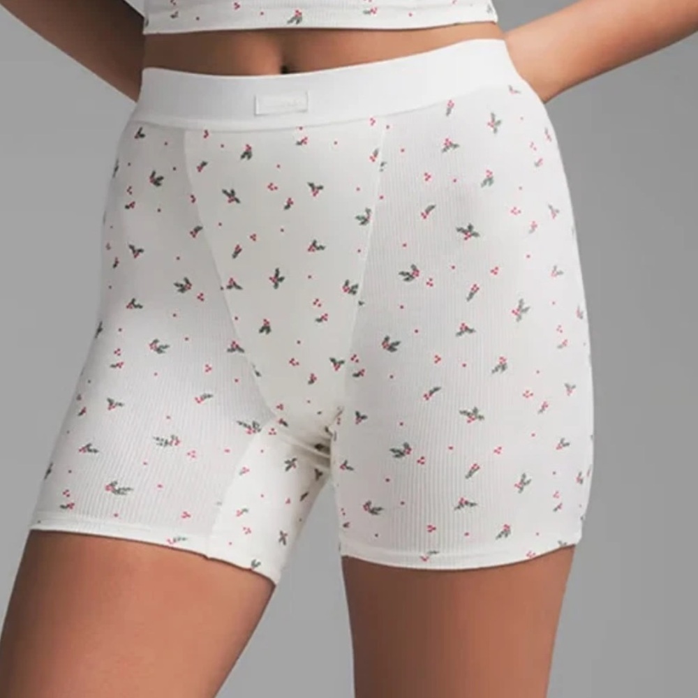 SKIMS Stretch Cotton Rib Boxers HOLLY Limited Edition Collectors NEW Size Small